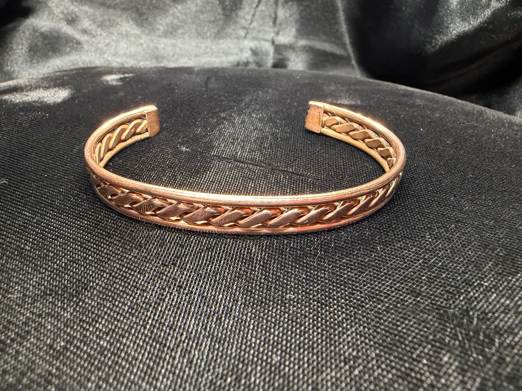 Copper Basket Weave Cuff Bracelet