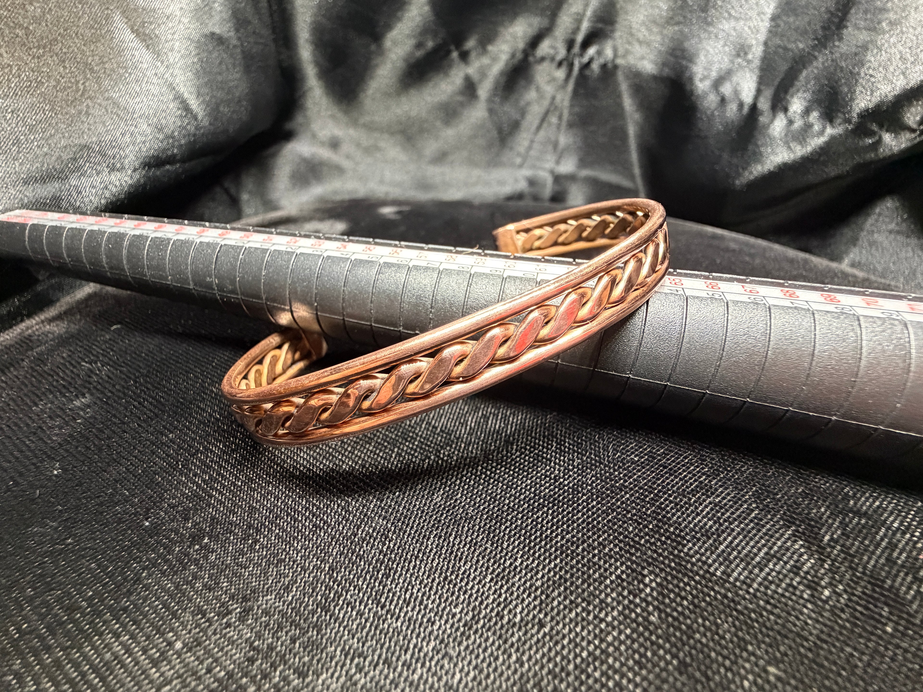 Copper Basket Weave Cuff Bracelet