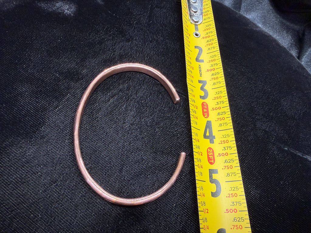 Hand-Stamped Copper Wave Cuff Bracelet