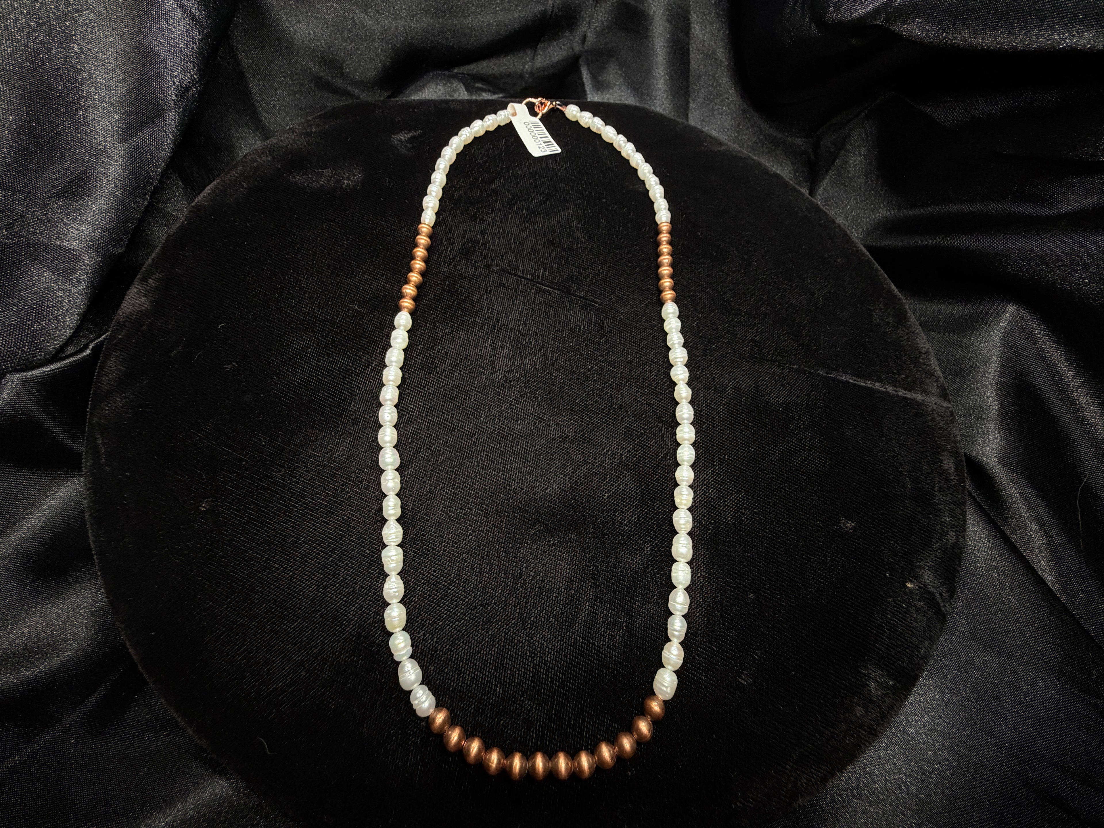 Copper & Freshwater Pearl Beaded Necklace