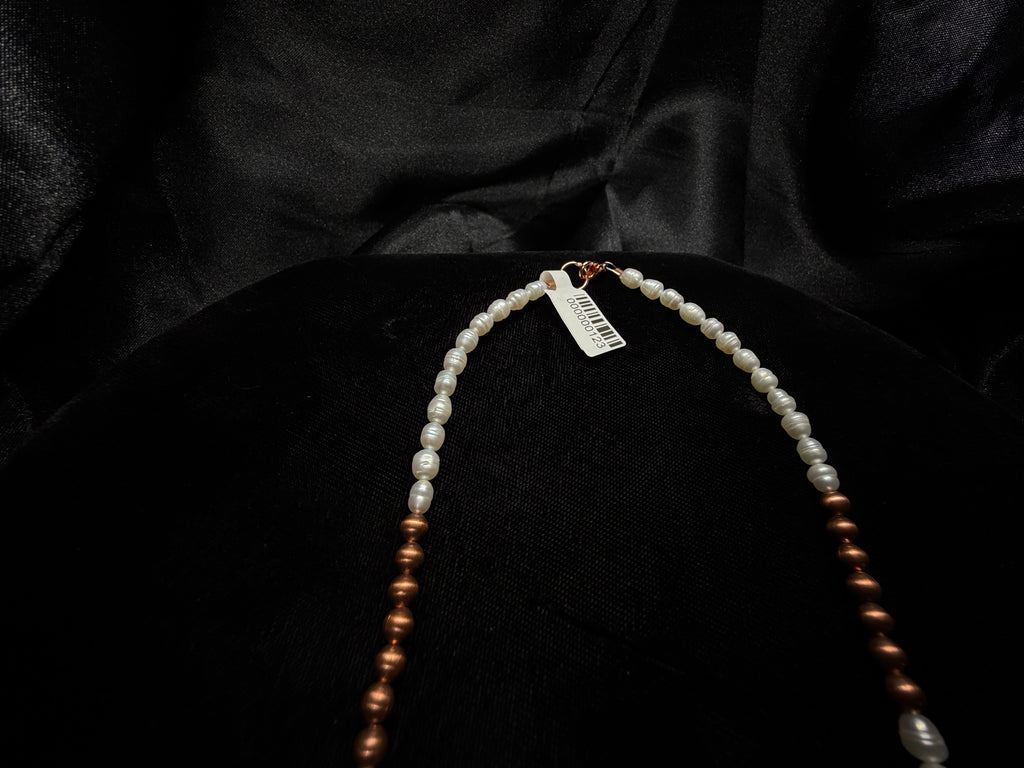 Copper & Freshwater Pearl Beaded Necklace