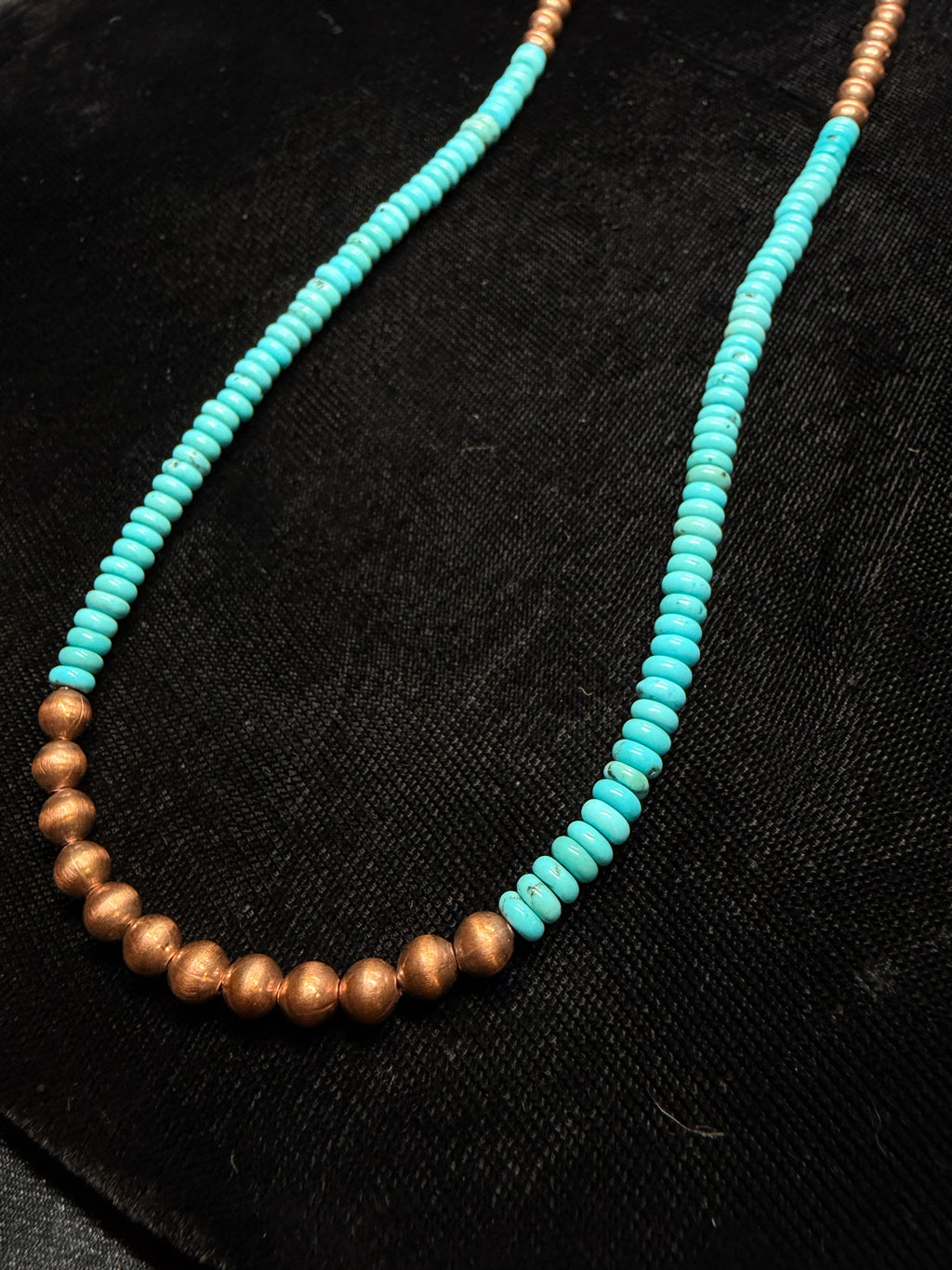 Kingman Turquoise & Copper Pearl Necklace