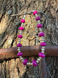 Purple Howlite Beaded Bracelet by Caddo Artist Elizabeth Stephens