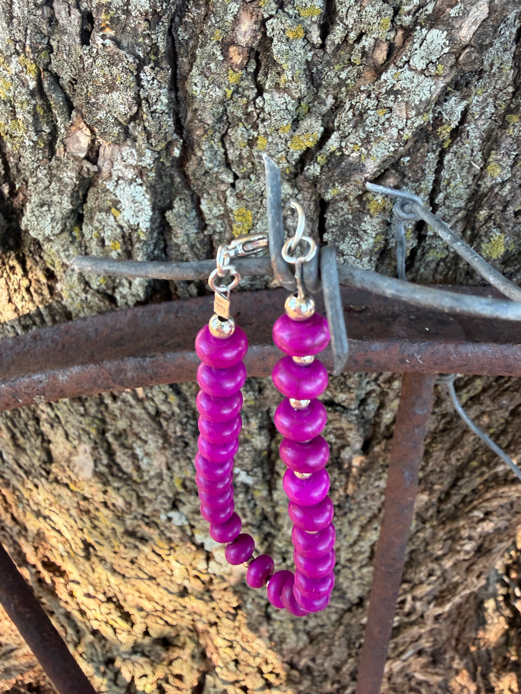 Purple Howlite Bracelet by Caddo Artist Elizabeth Stephens