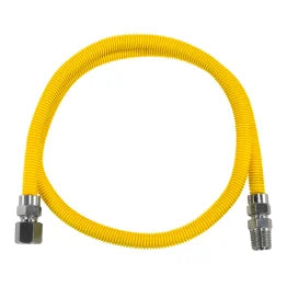 Certified Appliance Accessories® 4-Ft. Coated Flexible Gas Connector, 1/2-In. OD, 1/2-In. MIP x 1/2-In. FIP (48 In.)