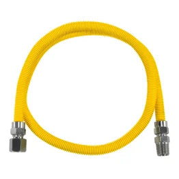 Certified Appliance Accessories® 6-Ft. Coated Flexible Gas Connector, 1/2-In. OD, 1/2-In. MIP x 1/2-In. FIP (72 In.) 