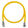 Certified Appliance Accessories® 6-Ft. Coated Flexible Gas Connector, 3/8-In. OD, 1/2-In. MIP x 1/2-In. FIP (72 In.) 