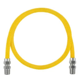 Certified Appliance Accessories® 4-Ft. Coated Flexible Gas Connector, 1/2-In. OD, 1/2-In. MIP x 1/2-In. MIP (48 In.)
