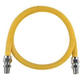 Certified Appliance Accessories® 6-Ft. Coated Flexible Gas Connector, 5/8-In. OD, 1/2-In. MIP x 1/2-In. MIP (72 In.) 