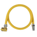 Certified Appliance Accessories® 4-Ft. Coated Flexible Gas Connector, 5/8-In. OD, 1/2-In. MIP x 3/4-In. FIP Angle Valve