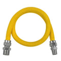 Certified Appliance Accessories® 6-Ft. Coated Flexible Gas Connector, 5/8-In. OD, 1/2-In. MIP x 3/4-In. MIP (72 In.) 