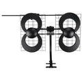 Antennas Direct® ClearStream® 4V Indoor Outdoor TV Antenna, UHF VHF, Multi-Directional, 70+ Mile Range, 4K 8K UHD, NEXTGEN TV - with 20-In. Mast (Black)