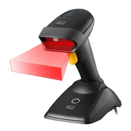 Adesso® NuScan 2500 Bluetooth®/2.4-GHz Dual-Mode Medical-Grade 2D Handheld Barcode Scanner with Charging Cradle