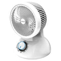 Brentwood® 6-In. Portable Oscillating Air Circulator Desktop Fan with 3 Speeds, 21 CFM, 3 Blades, 90° Tilt, 75° Oscillation, 28 Watts, 59-In. Cord