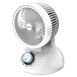Brentwood® 6-In. Portable Oscillating Air Circulator Desktop Fan with 3 Speeds, 21 CFM, 3 Blades, 90° Tilt, 75° Oscillation, 28 Watts, 59-In. Cord