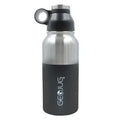 Brentwood® Geojug Stainless Steel Vacuum-Insulated Water Bottle (0.9 L; Black/Silver)