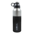 Brentwood® Geojug Stainless Steel Vacuum-Insulated Water Bottle (1.1 L; Black/Silver)