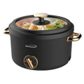Brentwood® 2.6-Qt. 700-Watt Multifunction Electric Hot Pot Cooker with Ceramic Nonstick Coating and Food Steamer, Black