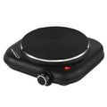 Brentwood® Single-Cast-Iron 1,100-Watt Countertop Electric Burner Hot Plate with Temperature Control and Power Indicator Light, Black