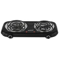 Brentwood® Double-Coiled 1,100-Watt Countertop Electric Burner with Temperature Control and Power Indicator Light, Black