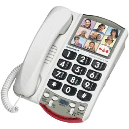 Clarity® P300™ Amplified Corded Photo Phone, White