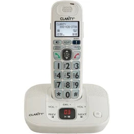 Clarity® 1-Cordless Handset DECT 6.0 40-dB Amplified/Expandable Phone System for Landlines, Answering System, Big Buttons, and Backlit Display
