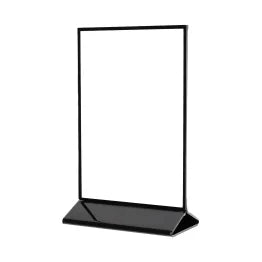 Deflecto® Double-Sided Sign Holder with Black Frame and Base (5 In. x 7 In.)