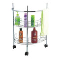 EuroHome Bath Chrome Basin Rack with Swivel Casters