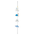 EuroHome Bath 4-Tier Tension-Mount Shower Corner Organizer