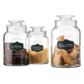 EuroHome Glass Canister with Chalkboard Label 3-Piece Set