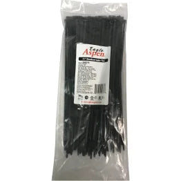 Eagle Aspen® 100-Pack 11-In. UV-Resistant Nylon 6/6 Standard Cable Ties, 50-Lb. Tensile Strength, Temperature-Rated -40°F to 185°F (11 In.)