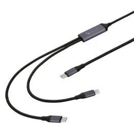 HELIX 100-Watt 2-in-1 USB-C® to DUAL USB-C® Charge and Sync Cable, 4.5 Ft.