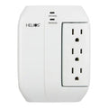 Helios 3-AC Swiveling Outlet, 2-AC Fixed Outlet, and 2-USB Port 450-Joules Surge Protector Wall Tap, AS-HP-5R