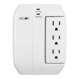 Helios 3-AC Swiveling Outlet, 2-AC Fixed Outlet, and 2-USB Port 450-Joules Surge Protector Wall Tap, AS-HP-5R