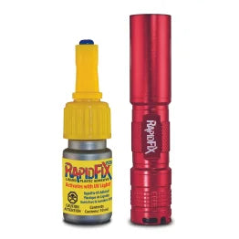 RapidFix® Liquid Plastic UV-Activated Adhesive with UV Flashlight, 10-mL Bottle