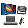 Fugoo Indoor/Outdoor Projector Bundle with 1080p Projector, 15.7-In. Bluetooth® Sound Bar, 120-In. Screen, and Adjustable Tripod