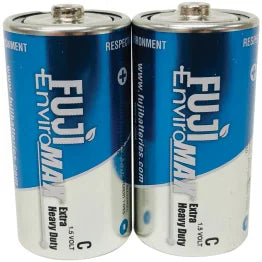 FUJI ENVIROMAX® EnviroMax™ C Extra Heavy-Duty Batteries, 2 pk