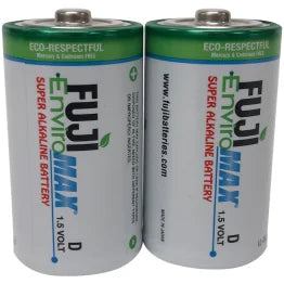 FUJI ENVIROMAX® EnviroMax™ D Super Alkaline Batteries, 2 pk