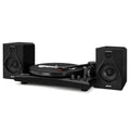 Gemini® 60-Watt 3-Speed Belt-Drive Manual Suitcase Turntable with External Speakers, Bluetooth®, 45-RPM Adapter, Stereo Cartridge, and Stylus, TT-900B (Black)