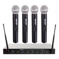 Gemini® UHF-04M-S1234 UHF 4-Channel Wireless Microphone System with 4 Handheld Microphones and Receiver