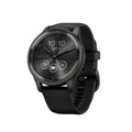 Garmin® vívomove® Trend Hybrid Smartwatch with 40.4-mm Case, Bluetooth®, Hidden Touch Screen, Health/Fitness, Sports Apps, Swim Rated (Black)