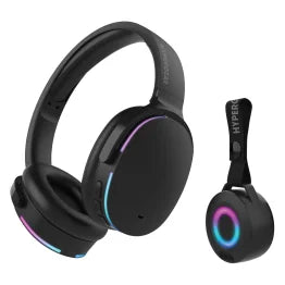 HyperGear® Wireless Audio Essentials Duo with Light-up Bluetooth® Speaker and Headphones (Black)