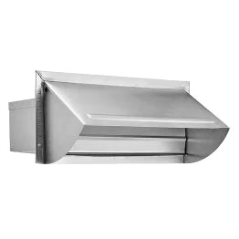 Lambro® 3.25-In. x 10 in. 22-Gauge Aluminum Wall Exhaust Hood Vent with Spring Gasketed Damper and 5-In. Tail, 1060