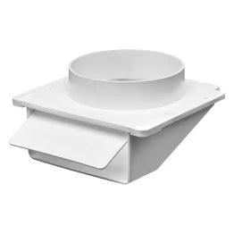 Lambro® 4-In. Plastic Soffit Exhaust Dryer Vent with Damper, White, 143W