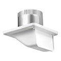 Lambro® 4-In. White Plastic Under Eave Vent with Weather Damper and Tail Pipe