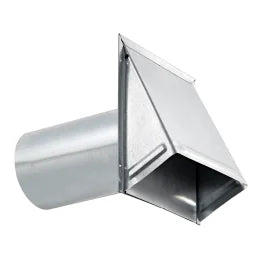 Lambro® 6-In. 26-Gauge Galvanized Steel Exhaust Wall Hood Vent with Damper and 11-In. Pipe, 3460G-11