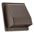 Lambro® 6-In. Plastic Wall Exhaust or Air Intake Vent with Hinged Screen, Removable Damper, and 1.25-In. Collar, 3510 (Brown)