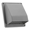 Lambro® 6-In. Plastic Wall Exhaust or Air Intake Vent with Hinged Screen, Removable Damper, and 1.25-In. Collar, 3510 (Gray)
