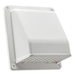 Lambro® 6-In. Plastic Wall Exhaust or Air Intake Vent with Hinged Screen, Removable Damper, and 1.25-In. Collar, 3510 (White)
