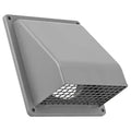 Lambro® Plastic Wall Exhaust or Air Intake Vent with Hinged Screen and Removable Damper, Gray (8 In.)